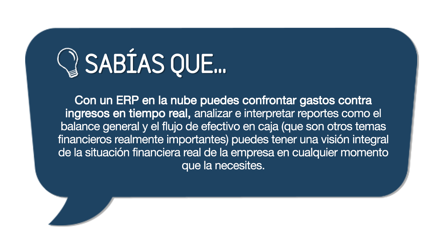 estado de resultados. erp en la nube